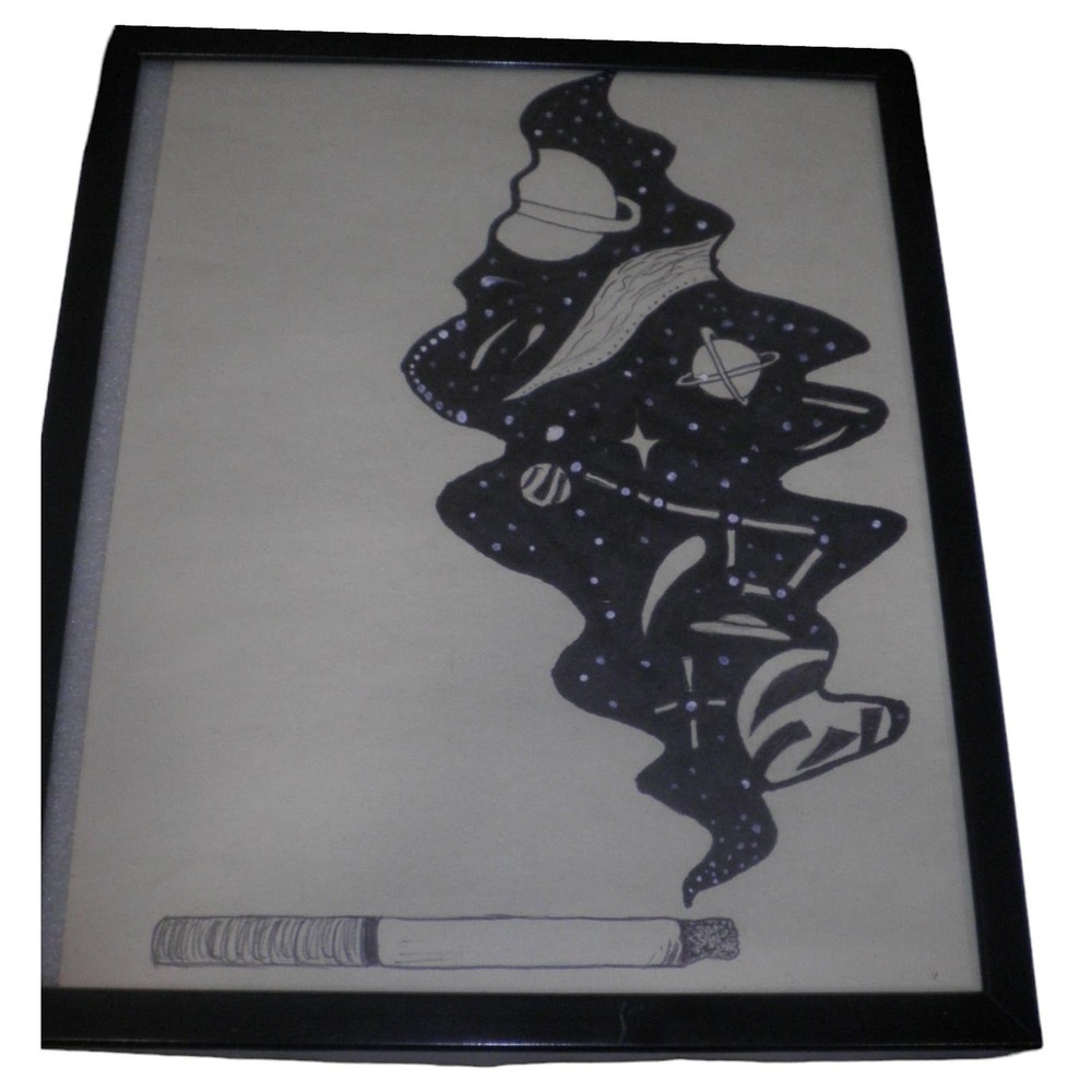 Art Board Print "Free your Mind and Take a Drag" (8-3/4" x 11-7/8") Framed